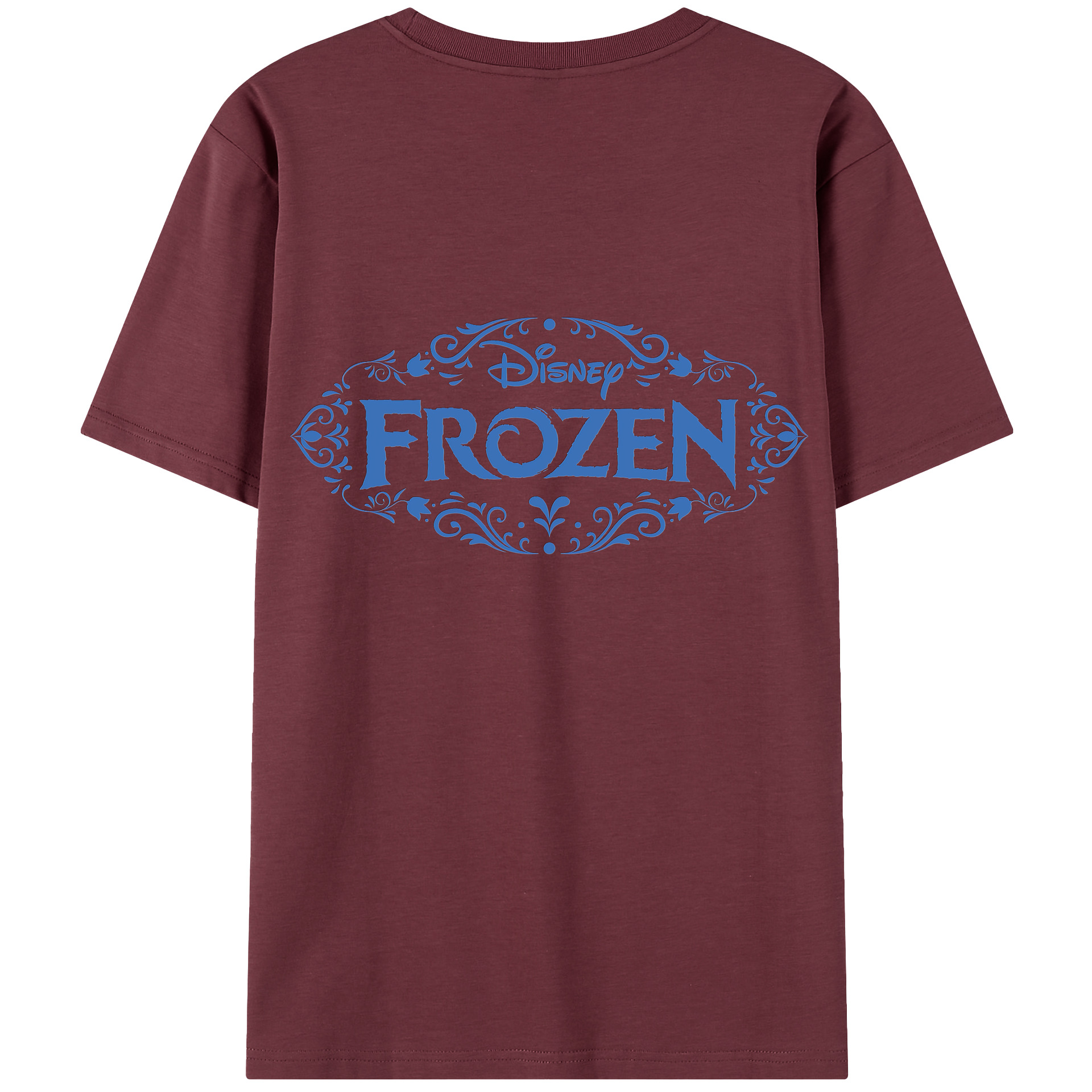 （画像用） アナと雪の女王 アンナ エルサ Frozen Anna Elsa 綿100％半袖Tシャツ（背面プリント）